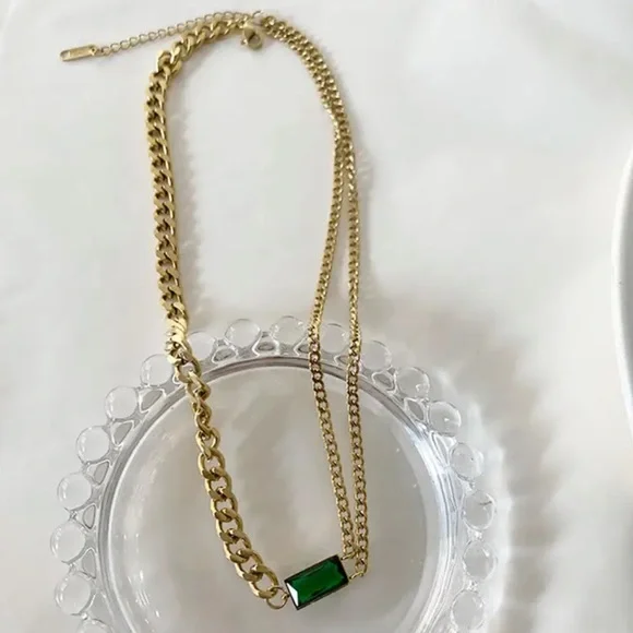 Waterproof double chain necklace - Picture 4 of 5